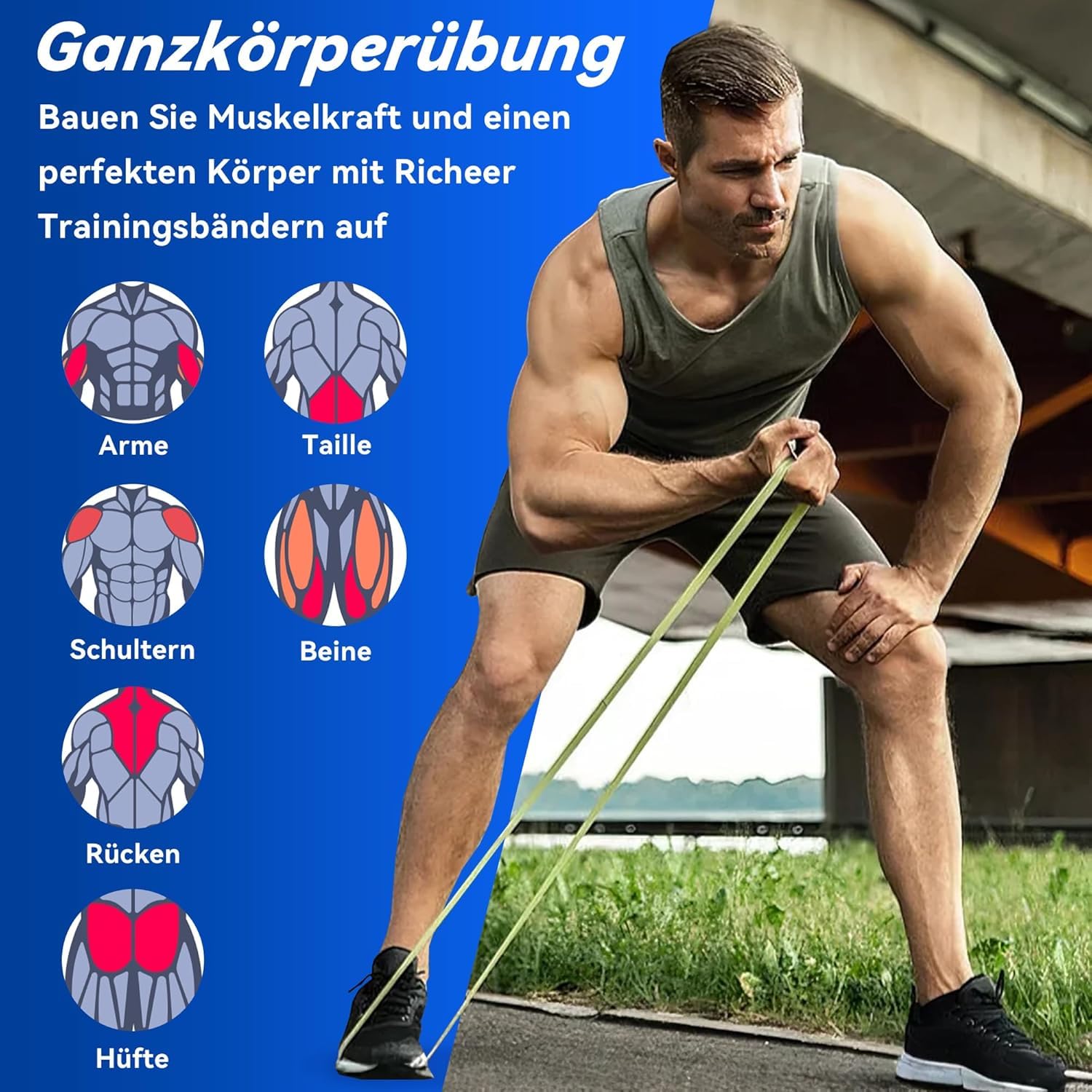 Bandes de résistance, bandes de résistance avec ancrage de porte, poignée, manchon de protection, bandes d'entraînement de musculation pour fitness, sport, musculation, tractions, yoga