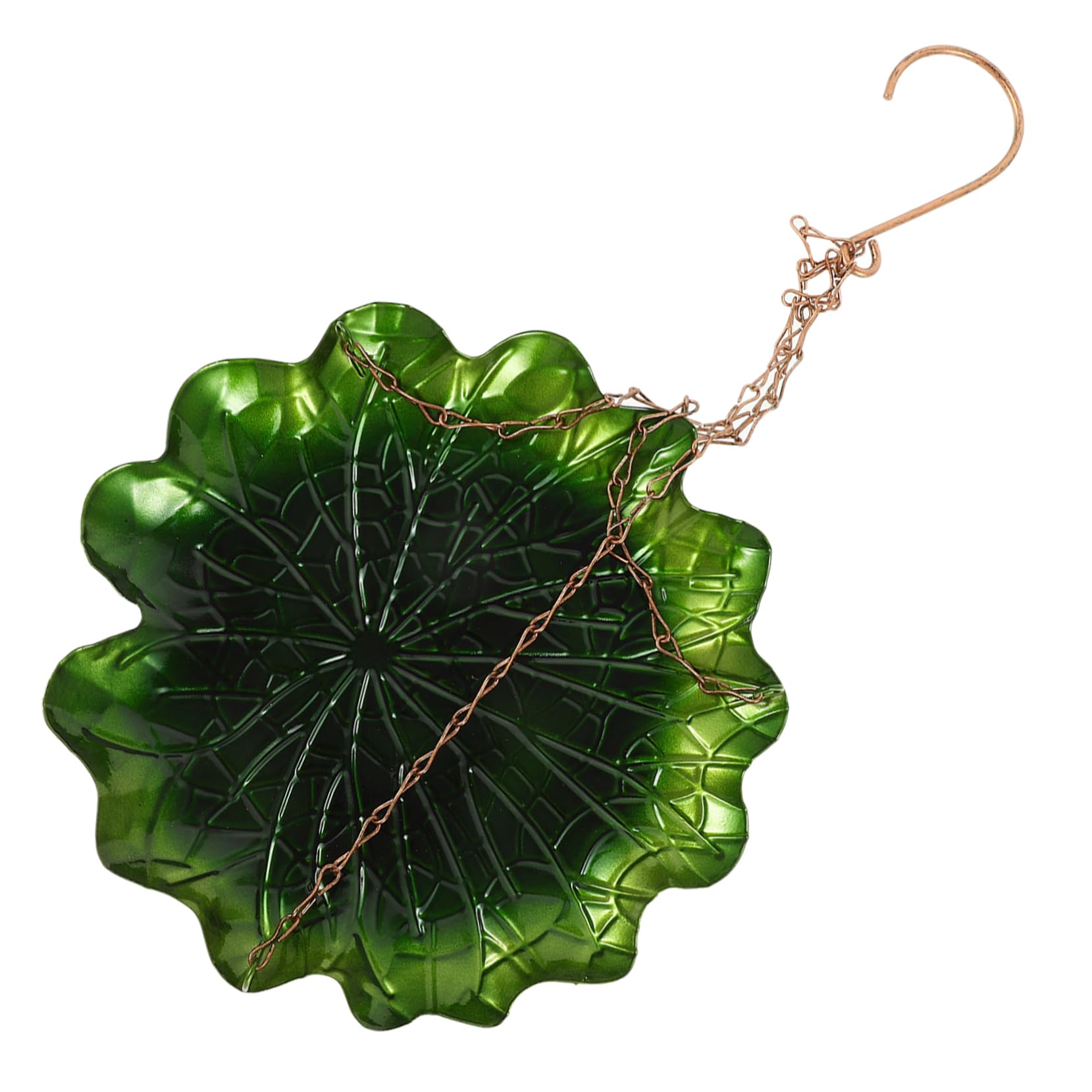 HANABASS 4pezzi Mangiatoia Per Uccelli Da Giardino Battuto Design Elegante e Resistente Alimentatore Appeso Per Esterni Decorazione Per Patio e Giardino Foglia