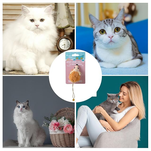 Foto 2 de 8 de Ratones chirriantes para gatos, juguete interactivo para gatos con bola