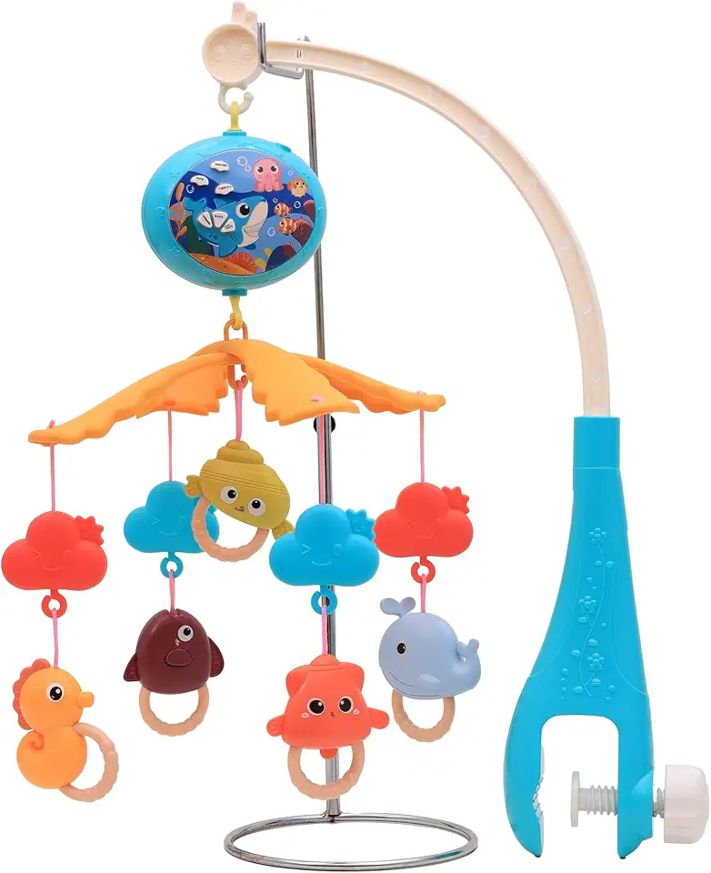 Zippy Toys, Mobile Musical Bichinhos do Mar em Plástico para Berço, Colorido