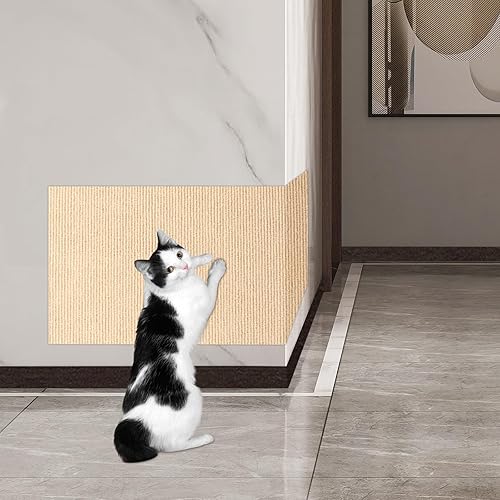 Miniatura 28 de Anit - Protector de muebles de sofá para gatos, 78.7 x 15.8 pulgadas, tapete rascador de esquina de pared de gato, tapete rascador de bricolaje para