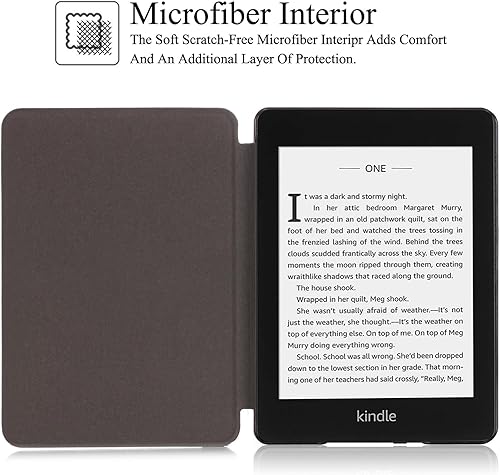Miniatura 5 de Funda para Kindle Paperwhite 2018, delgada funda protectora de piel sintética con función de apagado y encendido automático para Kindle Paperwhite