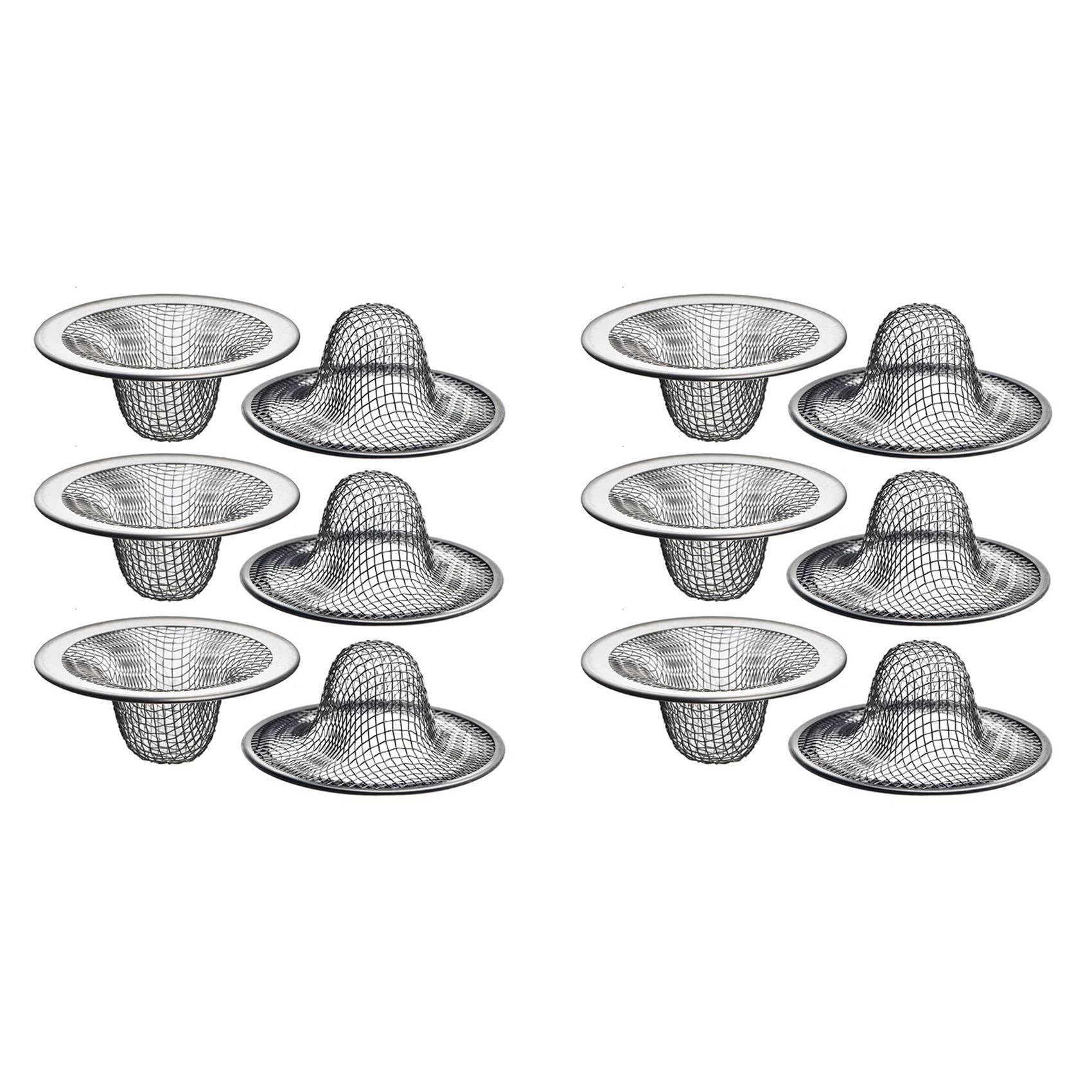 Jnchdghwa 12 Pack - 2.125Inch Top / 1Inch Basket - Mesh Sink Drain Strainer Hair Catcher for Bathroom Sink, Utility, Slop, Laundry