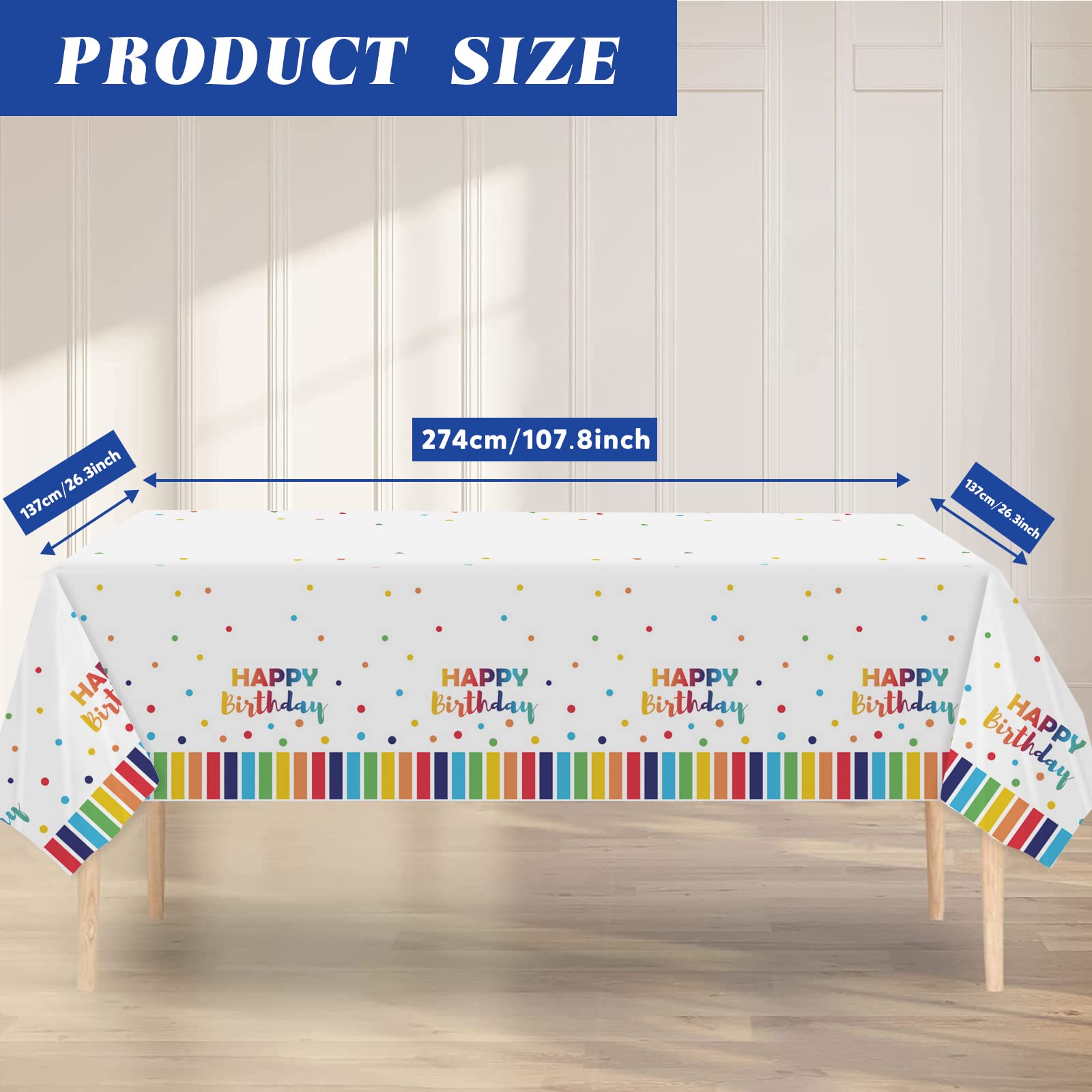 4 Pezzi Tovaglie Plastica Iridescente, 137×274 cm Tovaglia Arcobaleno Compleanno, Laser Feste Tovaglia, Tovaglie per Compleanno, Lucide, Rettangolari, per La Tavola, per Compleanni, Matrimoni