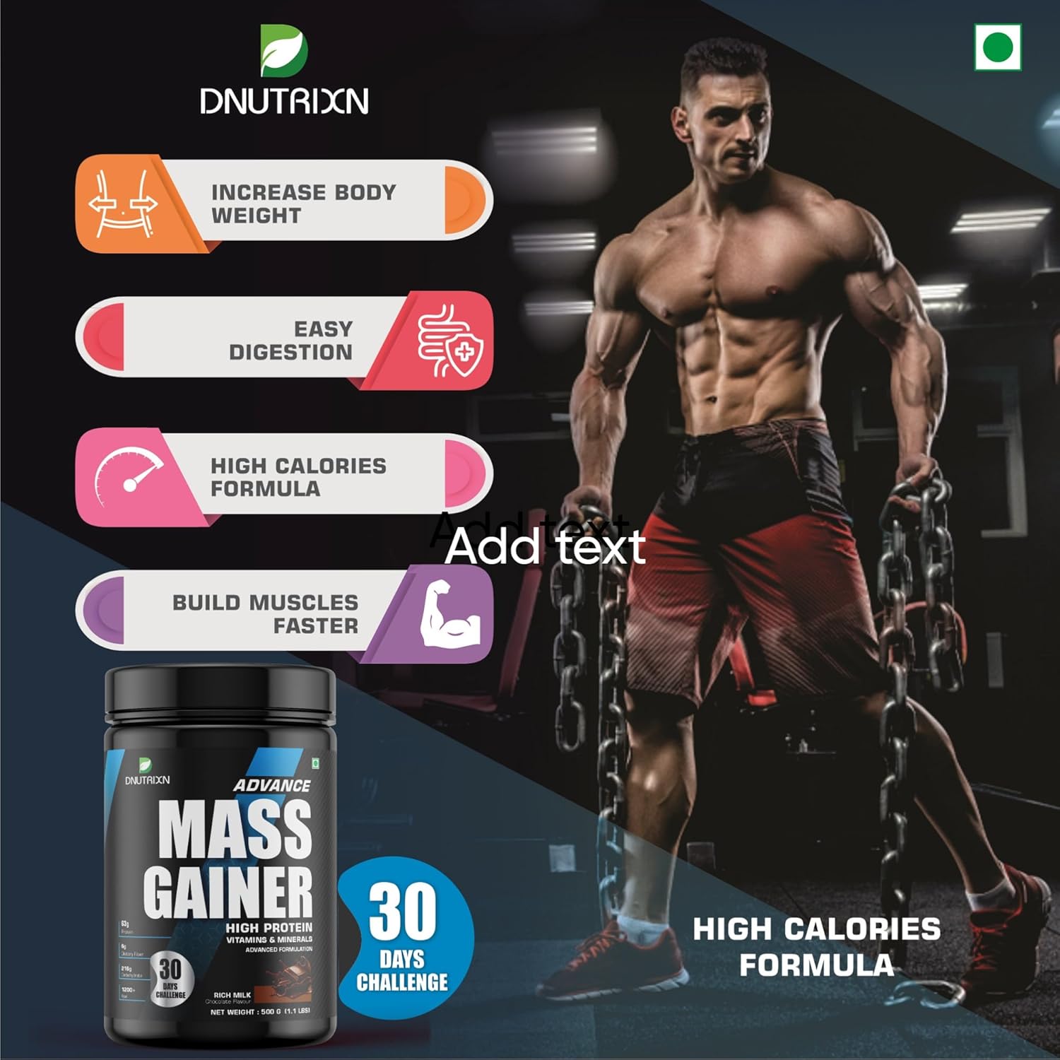 Buy Now Advance Mass Gainer (500Gm, Malai Kulfi)