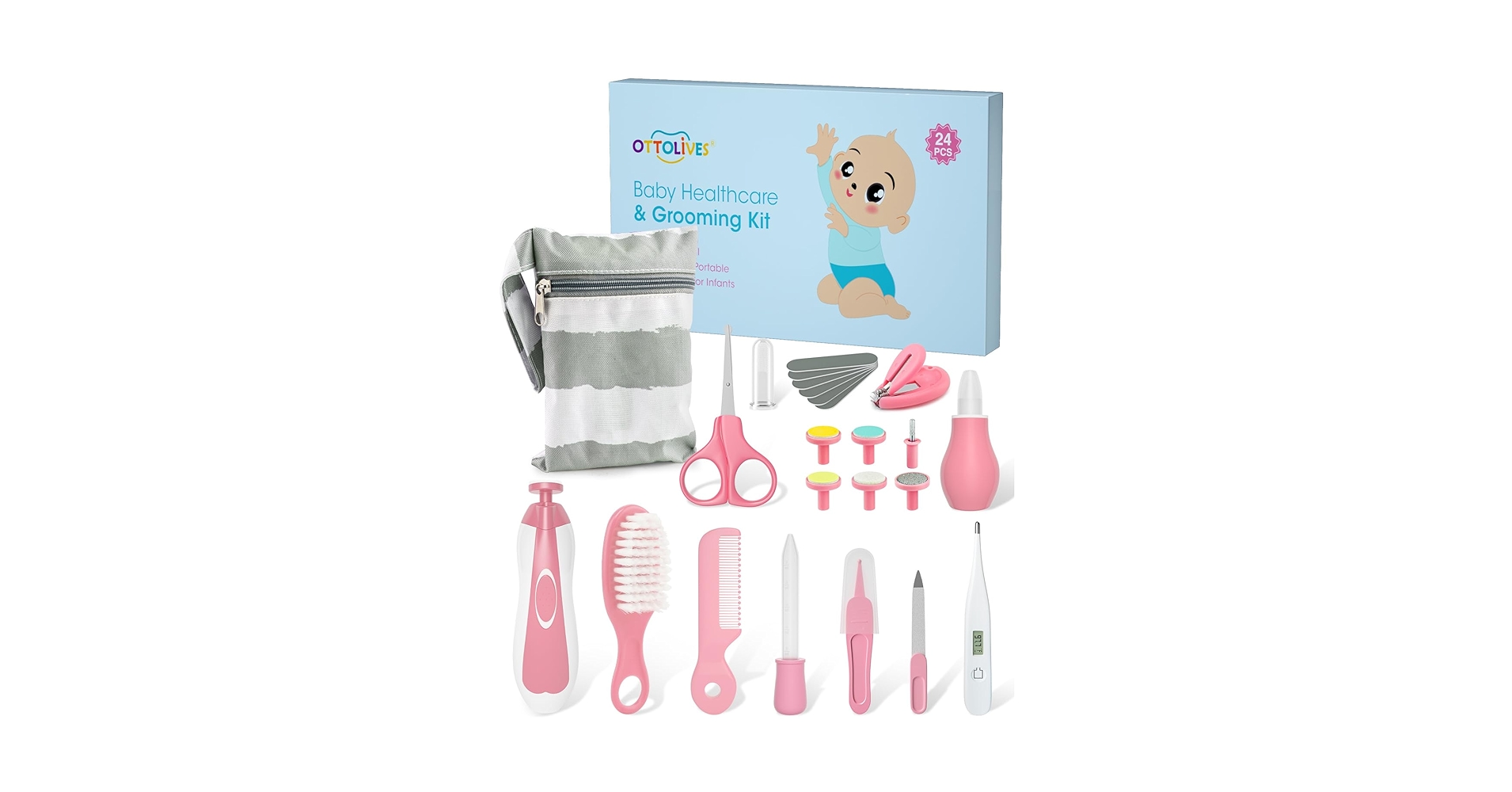 Amazon.com: OTTOLIVES Baby Healthcare and Grooming Kit, 24