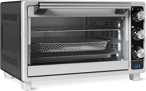 Amazon Basics 6-Slice 23-QT Toaster Oven with Built-In Air Fryer,