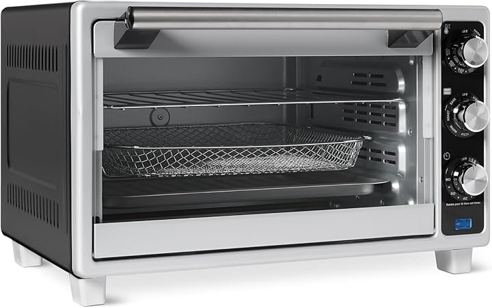 Amazon Basics 6-Slice 23-QT Toaster Oven with Built-In Air Fryer,