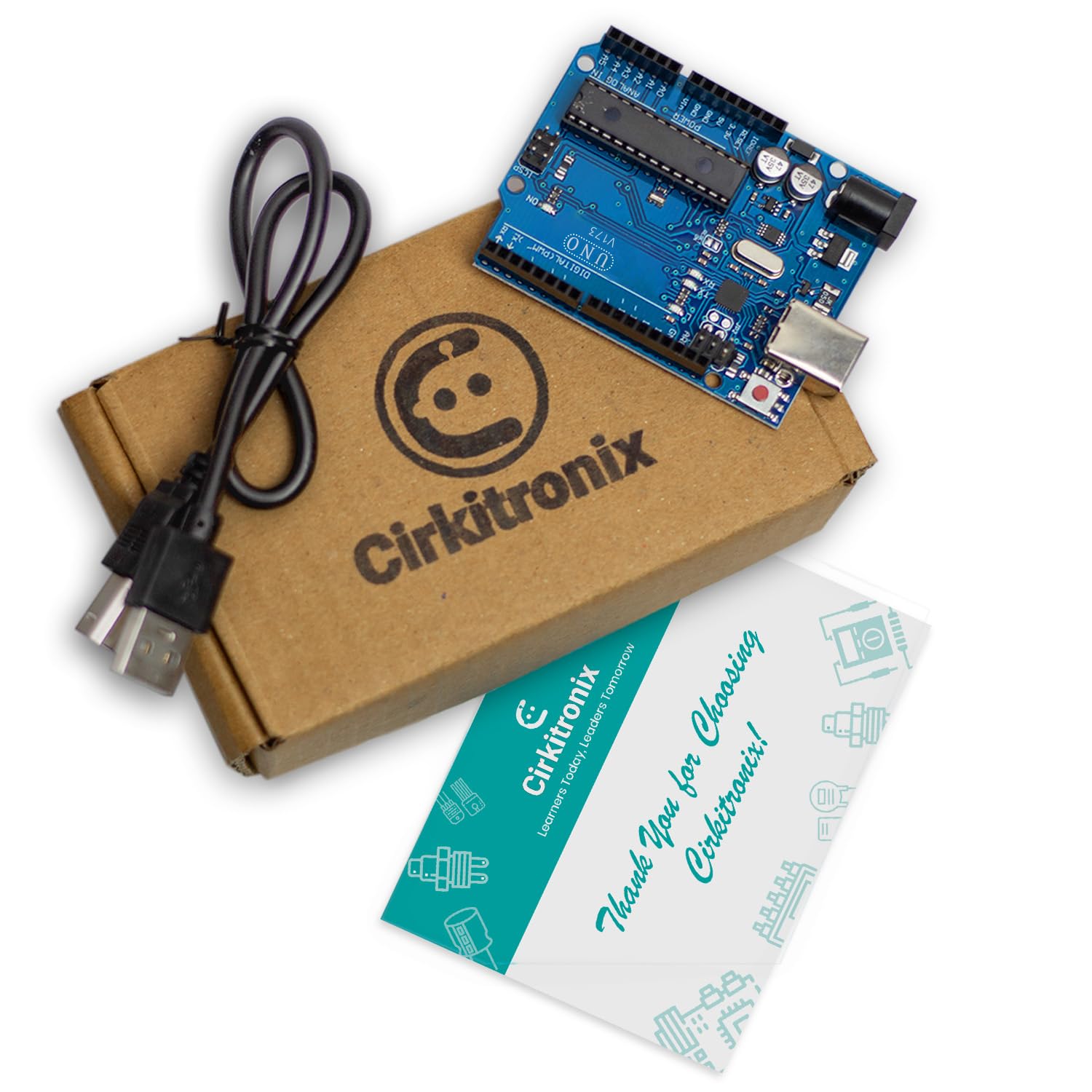 Cirkitronix Uno R3 Board Compatible with Arduino | USB Cable Included | ATmega328P Microcontroller | DIY Robotics, STEM Learning & Electronics Projects - Image 7 thumbnail