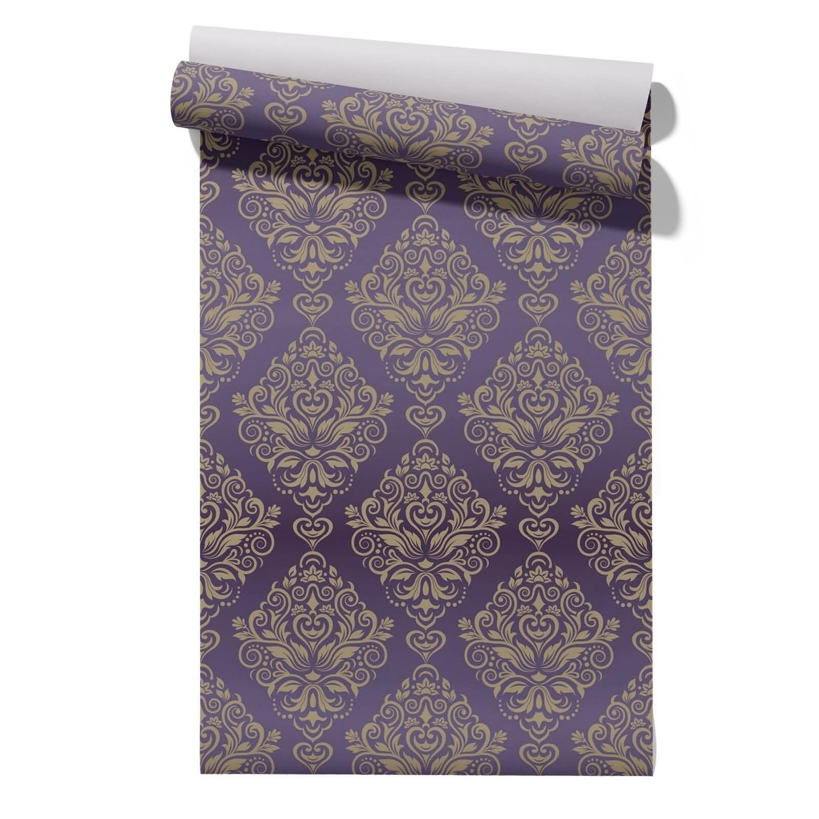 CEVAN Retro Peel and Stick Wallpaper for Kitchens Retro Pattern Rococo Style 3 Living Room Paste Vinyl Wrap Kitchen Cupboards Shelves 45x200cm