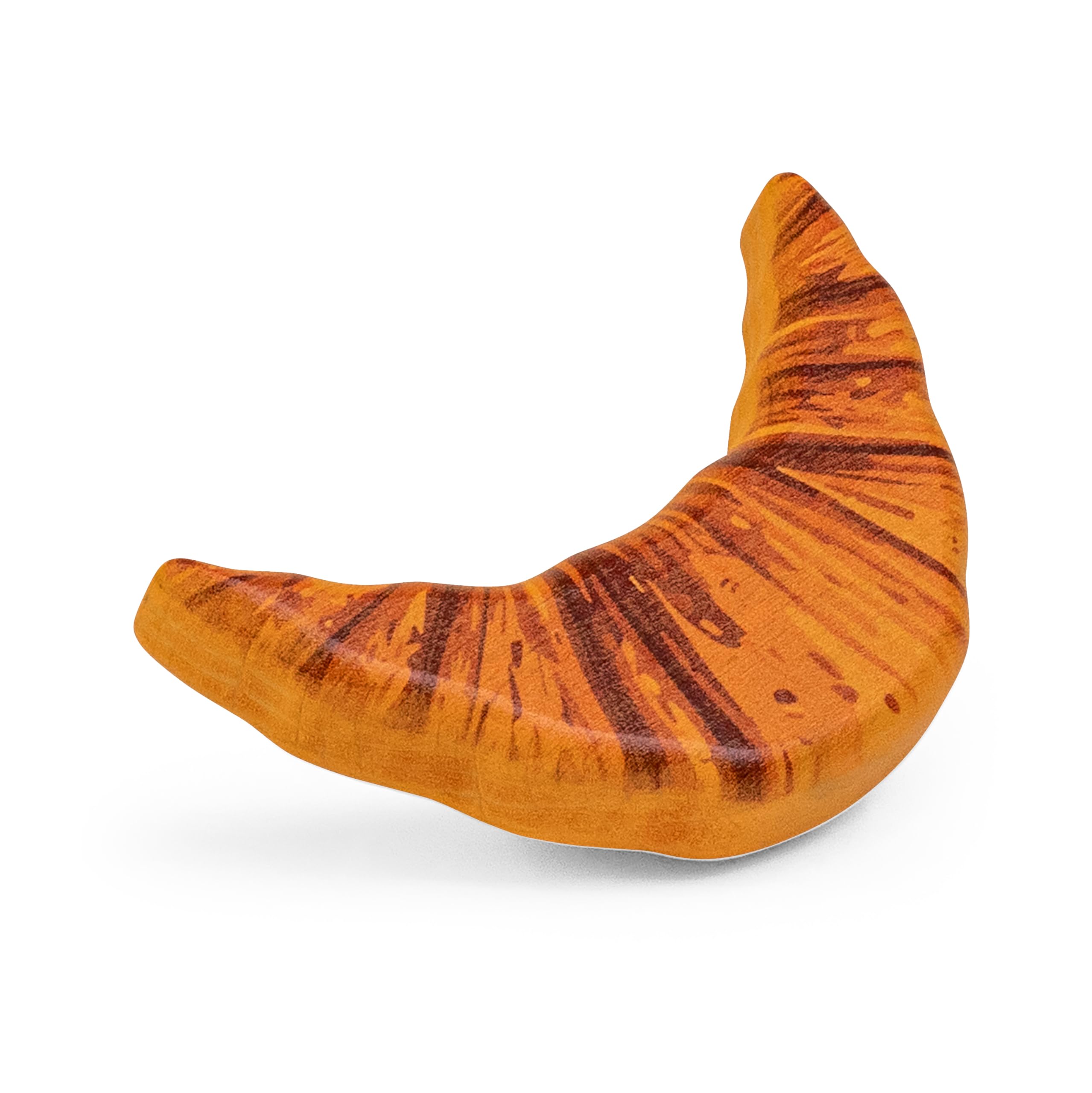 Erzi Croissant aus Holz | Croissant aus Holz – 4,7 x 7,8 x 1,3 cm, farbig lackiert