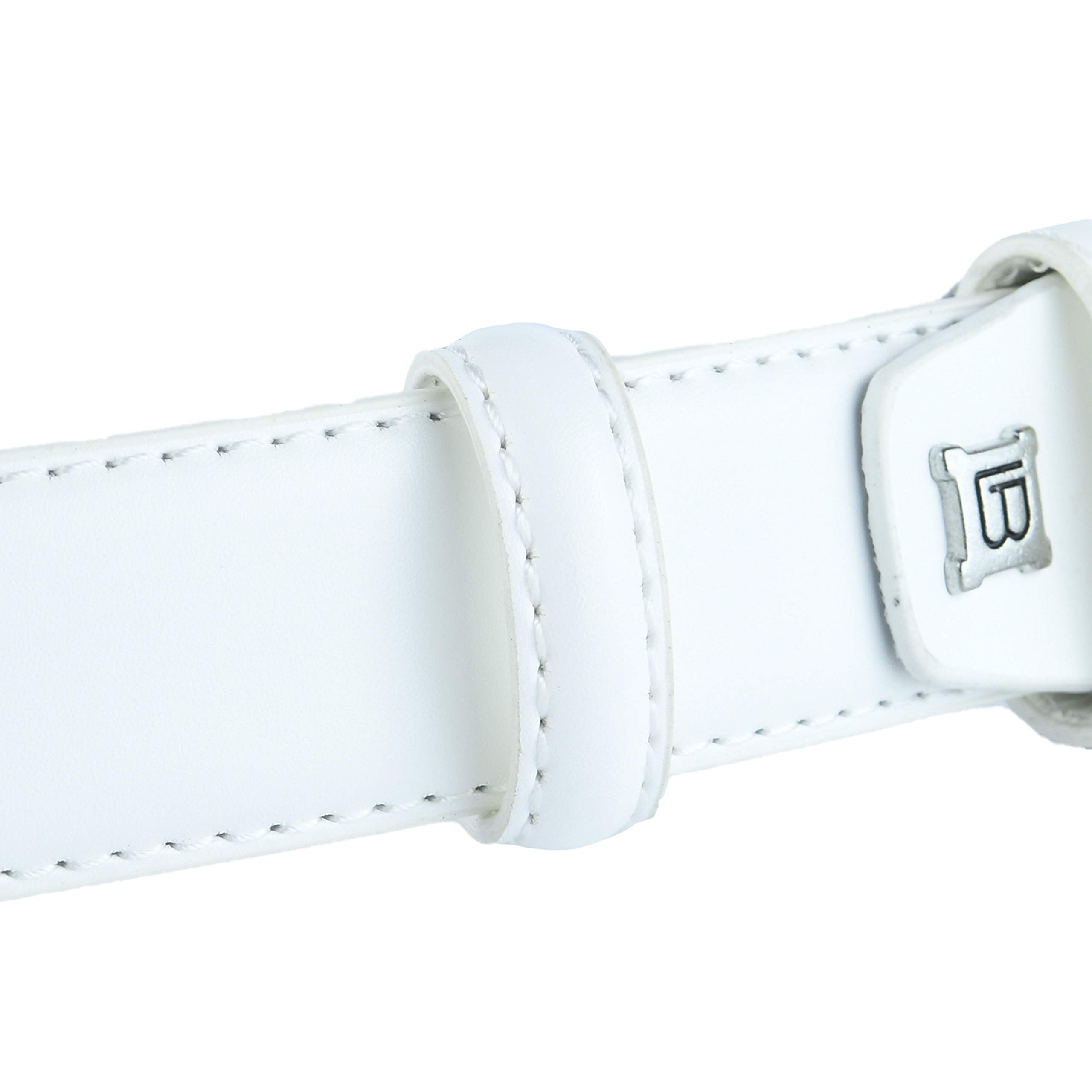 Biagiotti Ceinture Femme Fine en Cuir Véritable, Ajustable avec Boîte