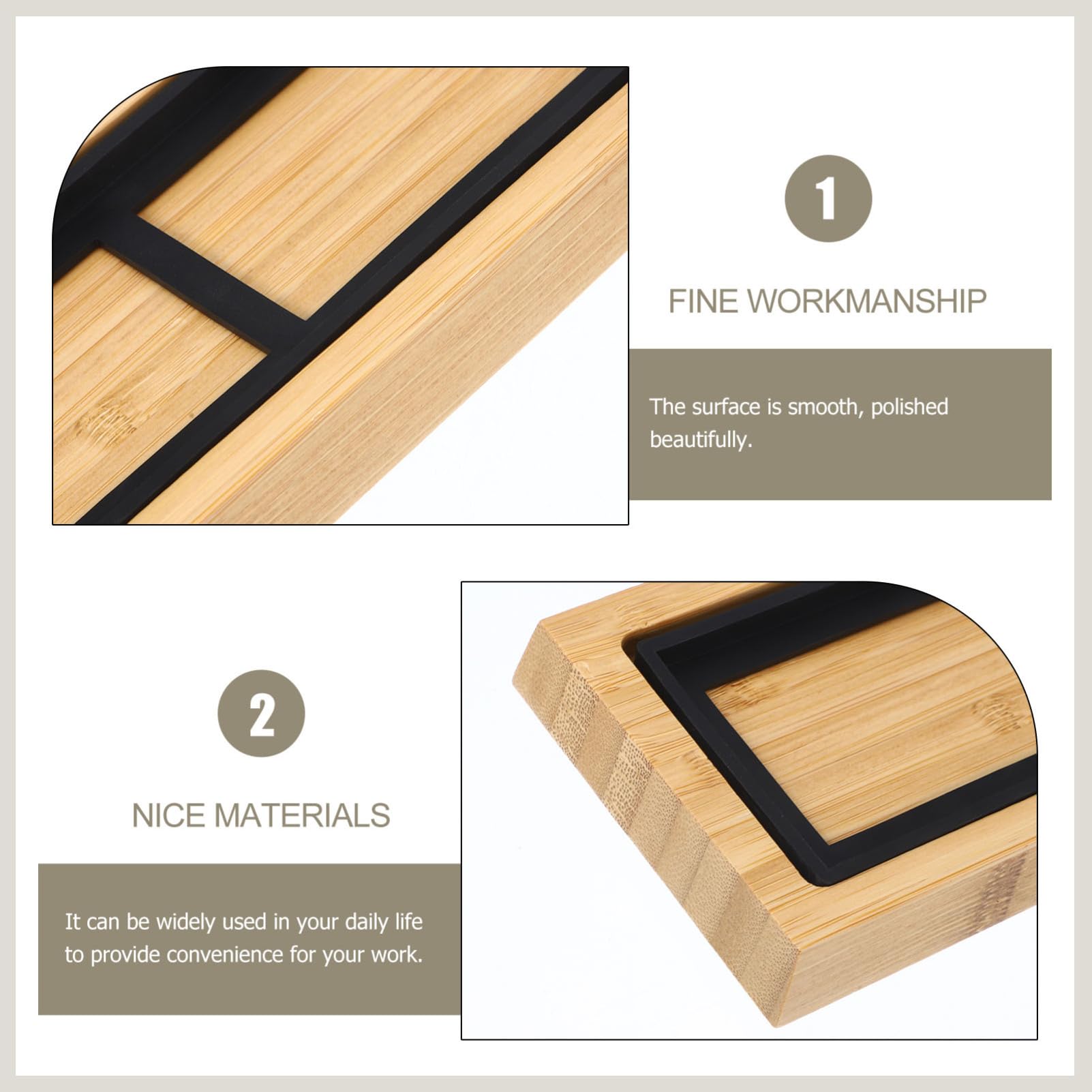 Base in Legno per Pietra per Affilare con Supporto in Silicone Antiscivolo 180x60x30 mm, Accessorio Stabile per Affilatura Lame