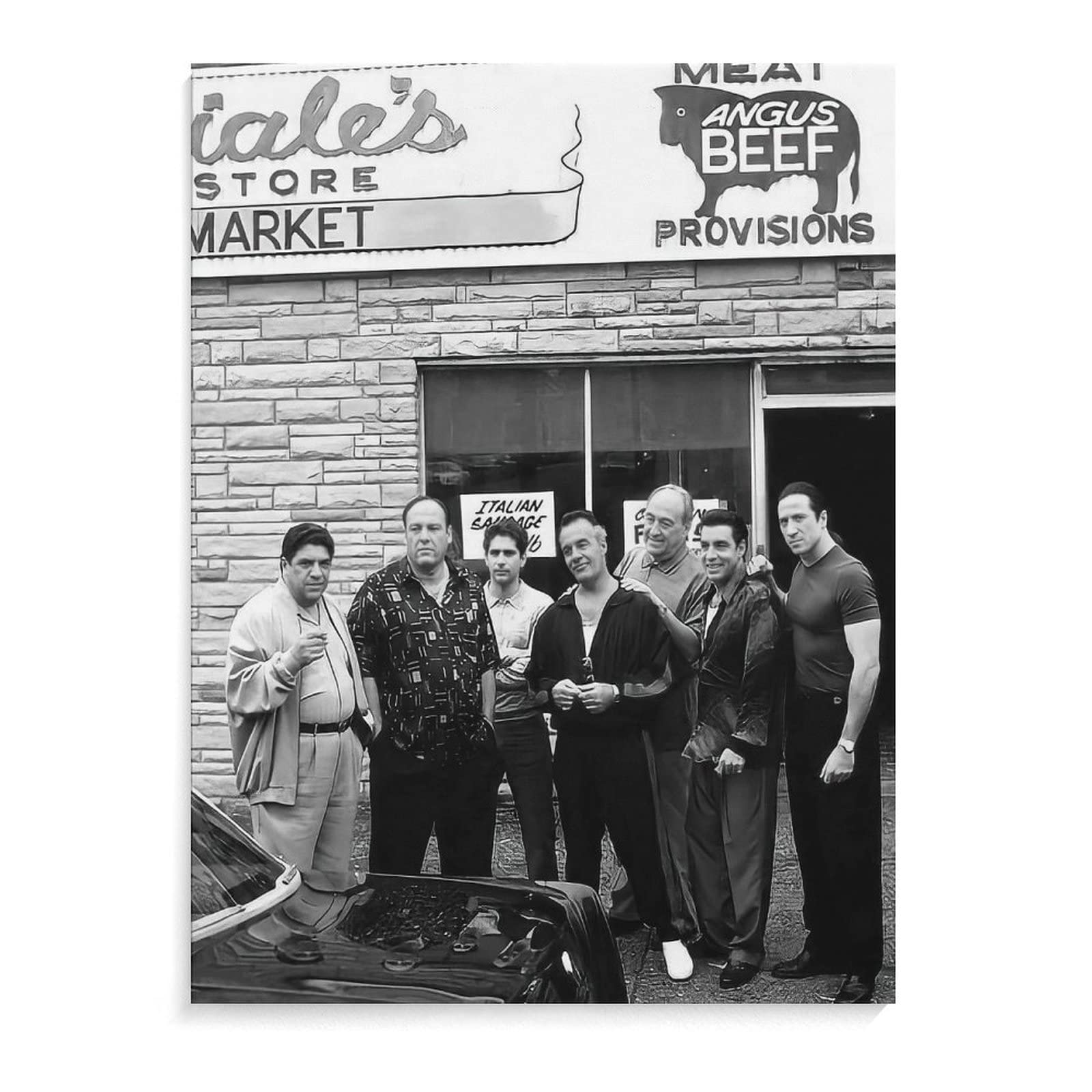 Wklsdrnd Sopranos Black And White Photo Poster,Sopranos Mafia Gang Actor Photo Wall Art Poster Canvas Wall Art Prints for Wall Decor Room Decor Bedroom Decor Gifts 12x16inch(30x40cm) Unframe-style
