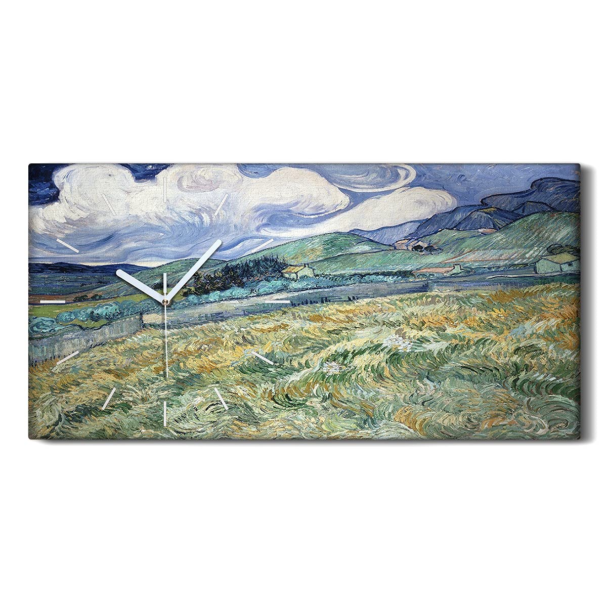 Horloge sur Toile Sans Tic-Tac 60x30cm pour un Art Mural de Salon Silencieux