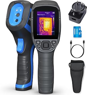 TOPDON TC005 Thermal Camera: 256x192 High-Res IR, 2MP Visual Dual-Camera, 12Hr Battery, -4°F~1022°F, PC 2D/3D Analysis