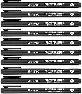 Aristo GeoCollege - Lápiz de pigmentos (0,3 mm, 10 unidades), color negro