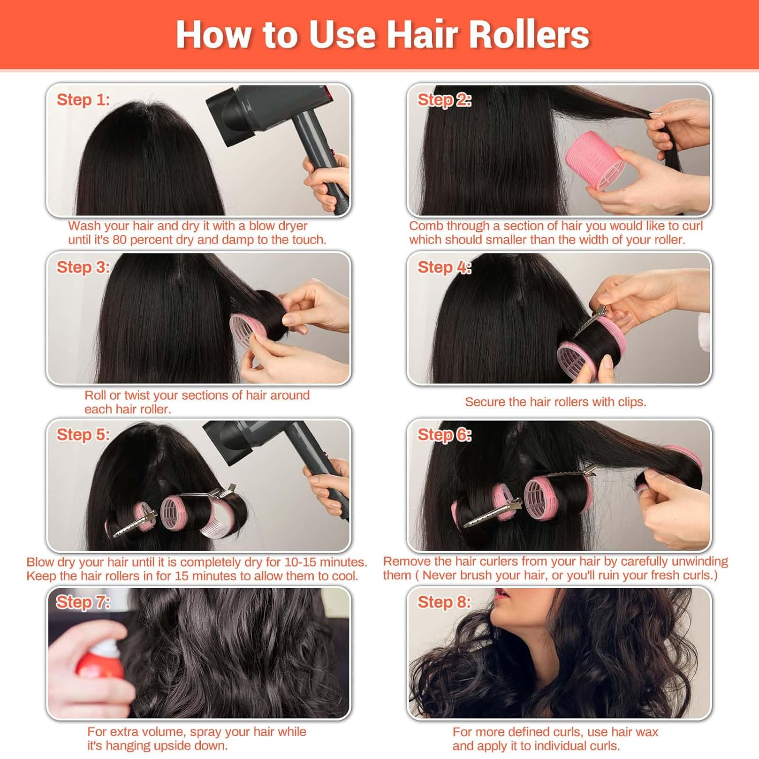 56 Pcs Hair Rollers Set for Blowout Look Long Hair, Nigeria Ubuy