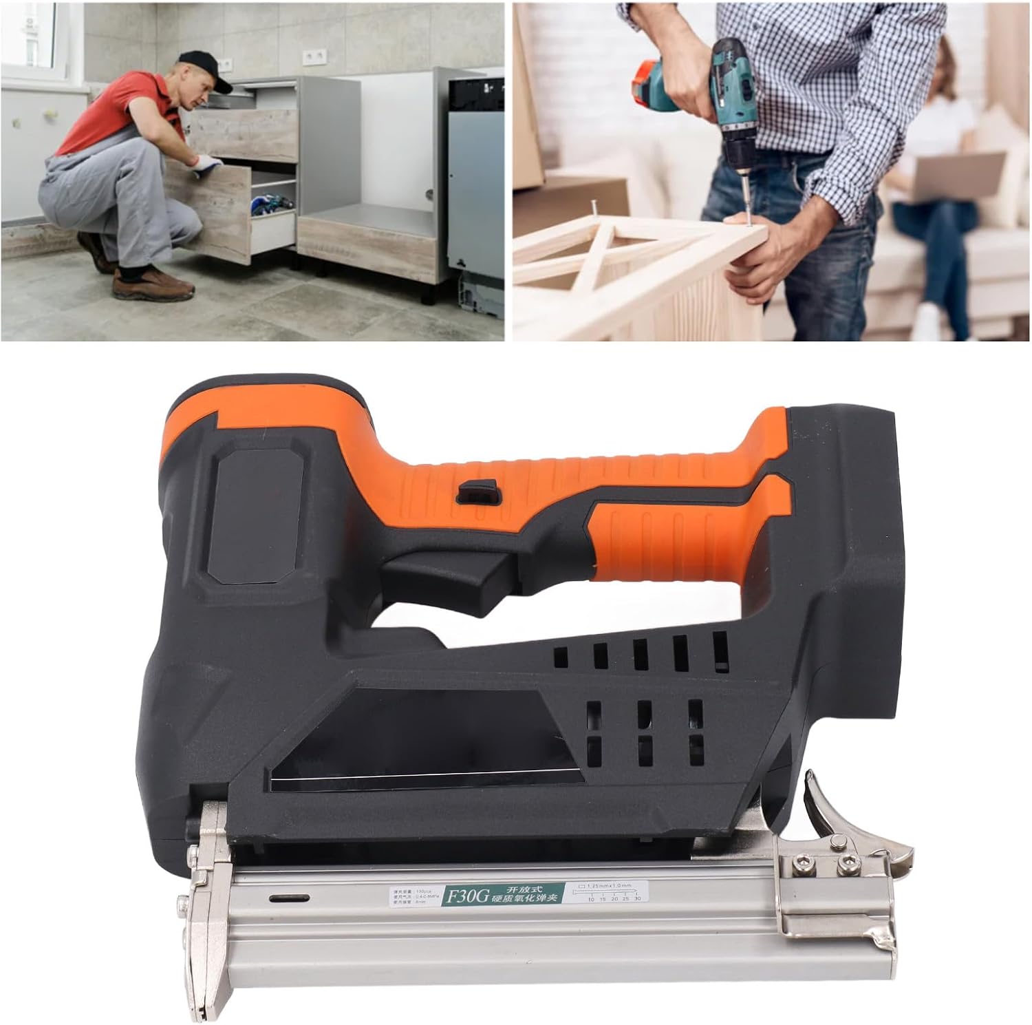 Fafeicy Electric Nail Gun Quick Release Cordless Ergonomic Battery Powered Brad Nailer for BL1850 Battery Home Carpentry Use