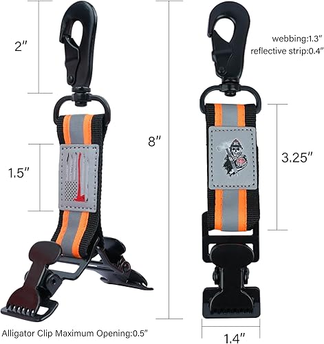 Miniatura 9 de KUNN Clips para guantes de bombero, doble extremo, con patrón creativo, resistente, seguridad de trabajo, guantes, regalo para hombres