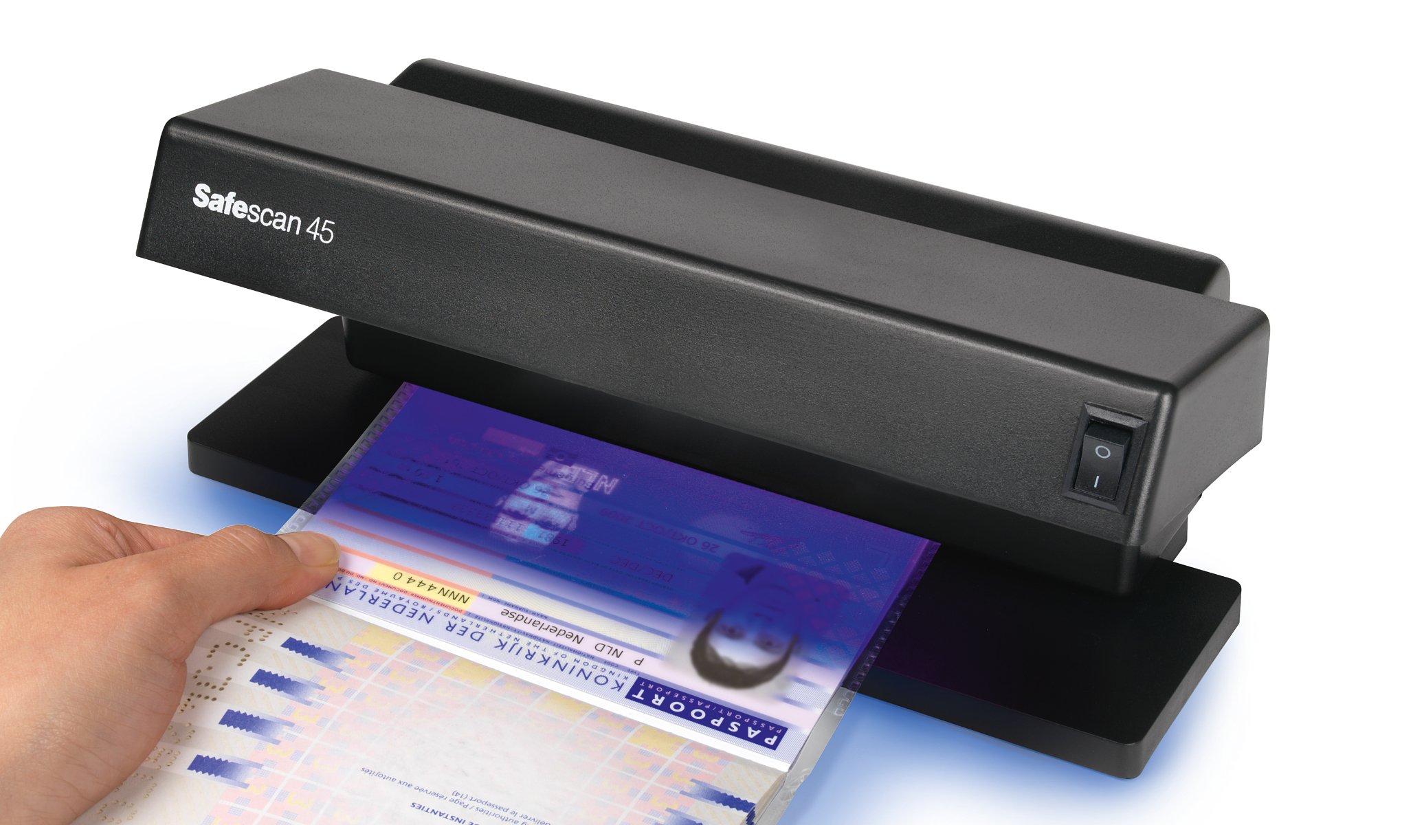 Safescan 45 Verifica banconote UV che verifica banconote, carte di credito e documenti, Verifica banconote UV per nuove banconote, Verifica banconote con UV, Verifica banconote con luce UV