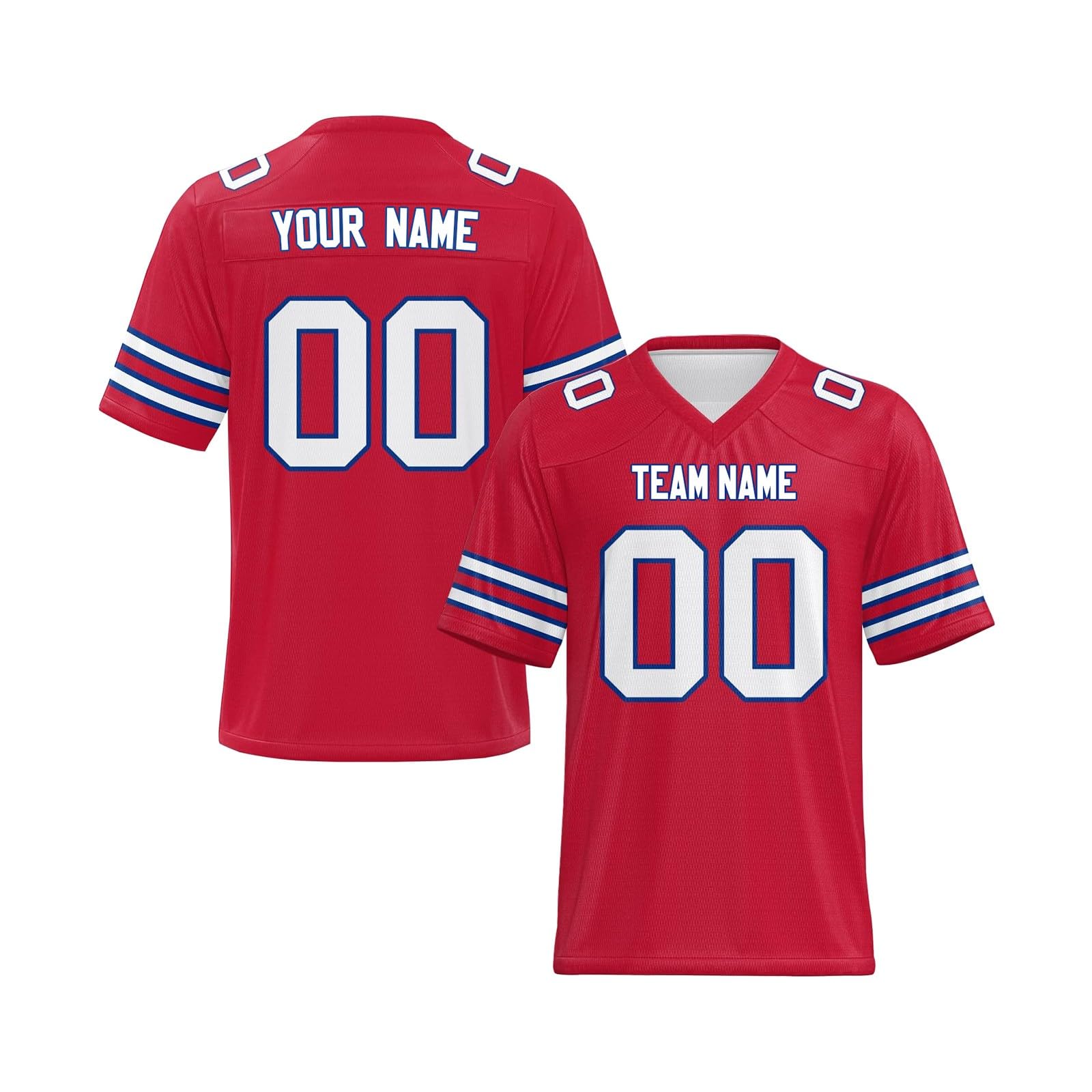 Magliette Personalizzate Maglie da Football Americano con Nomi e Numeri Stampati Asciugatura Rapida e Traspiranti Design a Maniche Corte Adatte per Squadre, tornei e Tifosi