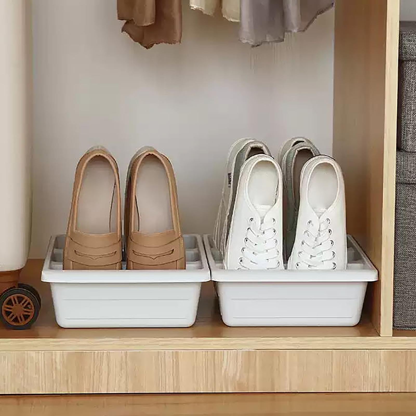 Portapantofole A 3 Livelli In Ferro - Scarpiera Salvaspazio, Stabile, Per Ingresso O Bagno, Nero, 46x25cm - Foto 12