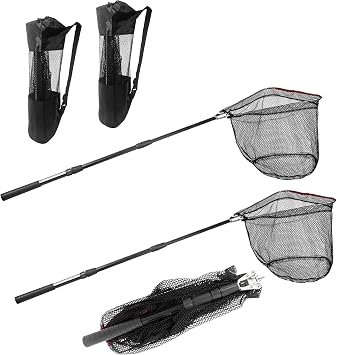 Portable Telescopic Fishing Net with Handle and Storage Bag