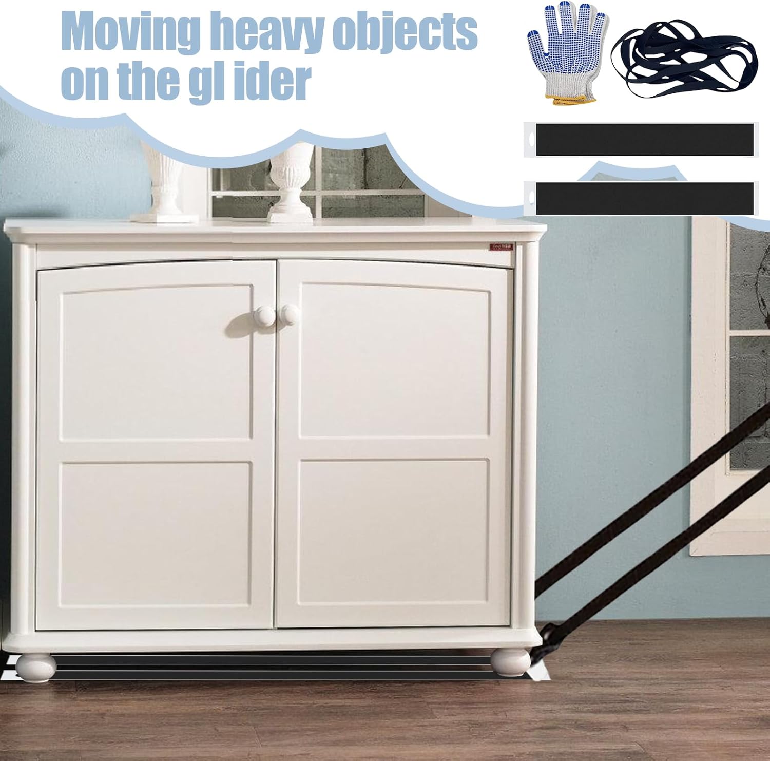 Furniture Moving Sliders - Heavy Load Gliders, Appliance Shifter Pads | Non Scratch Gliding Helpers Flooring Tool, Extra Large Smooth Bottom Movers with Slide Grip Layer for Couches Cabinets Refrigera