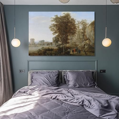 Miniatura 8 de Póster Travelers at The Ponte Lucano sobre el Anio en Tivoli con obras de arte geniales, arte de pared, impresiones en lienzo, imagen colgante,