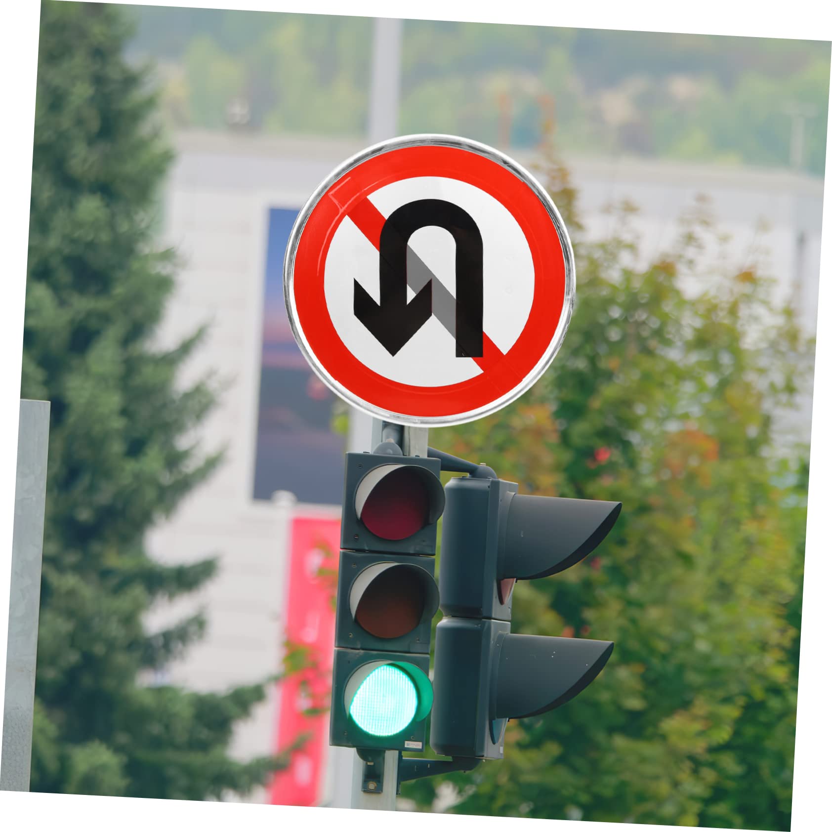 Cartello Divieto di Inversione per Vialetto, Riflettente, Metallo | Resistente alle Intemperie, Stampa Chiara e Ben Visibile, Installazione Semplice, Uso per Controllo Traffico