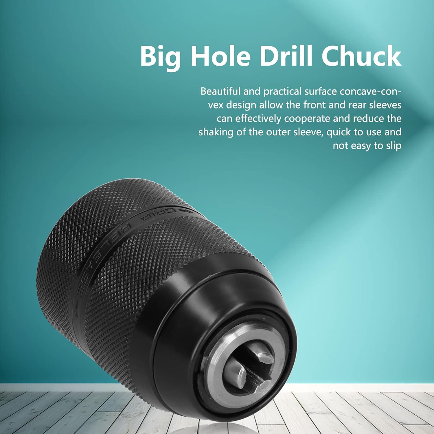 2-13mm Capacity Keyless Drill Chuck Adapter, 1/2-20UNF Mount Big Hole Thread Impact Quick Change Conversion Tool for Air Impact Wrench