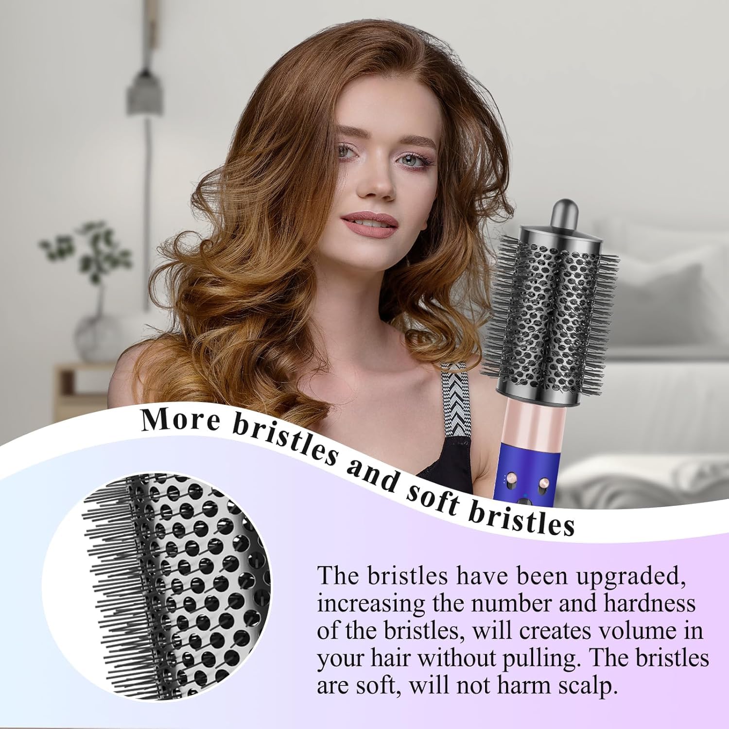 Spazzola volumizzante rotonda grande per Dyson Airwrap adatta HS01/HS05 | Blowout e riccioli rimbalzanti | Sollevamento delle radici + asciugatura più rapida | Non compatibile con asciugacapelli Dyson