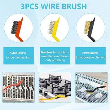 9PCS Crevice Cleaning Brush, Hard Bristle Scrub Brushes Tools