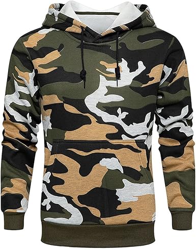 Amazon.com: Sudadera con capucha de camuflaje para hombre, invierno, otoño,  casual, forro polar, para hombre : Ropa, Zapatos y Joyería
