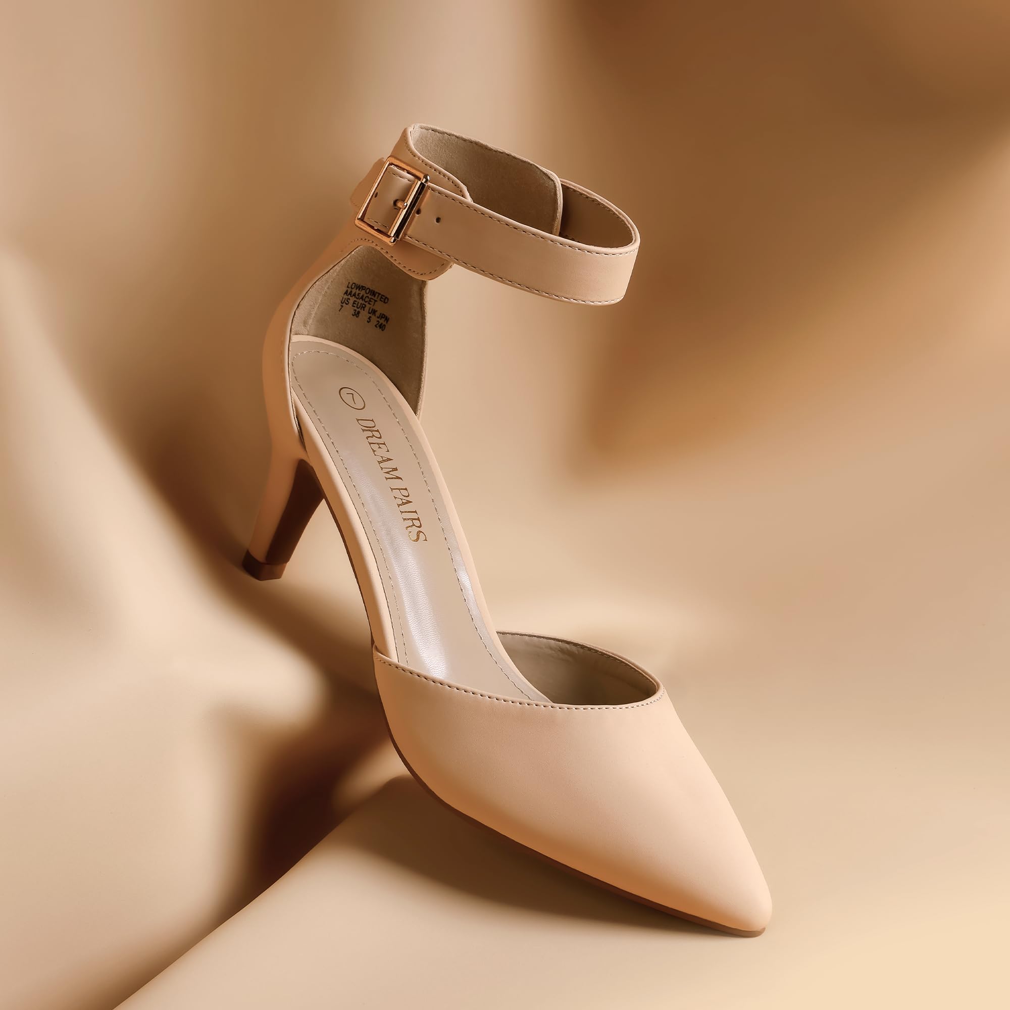 DREAM PAIRS Scarpe da Donna con Tacco Basso a Punta Bassa