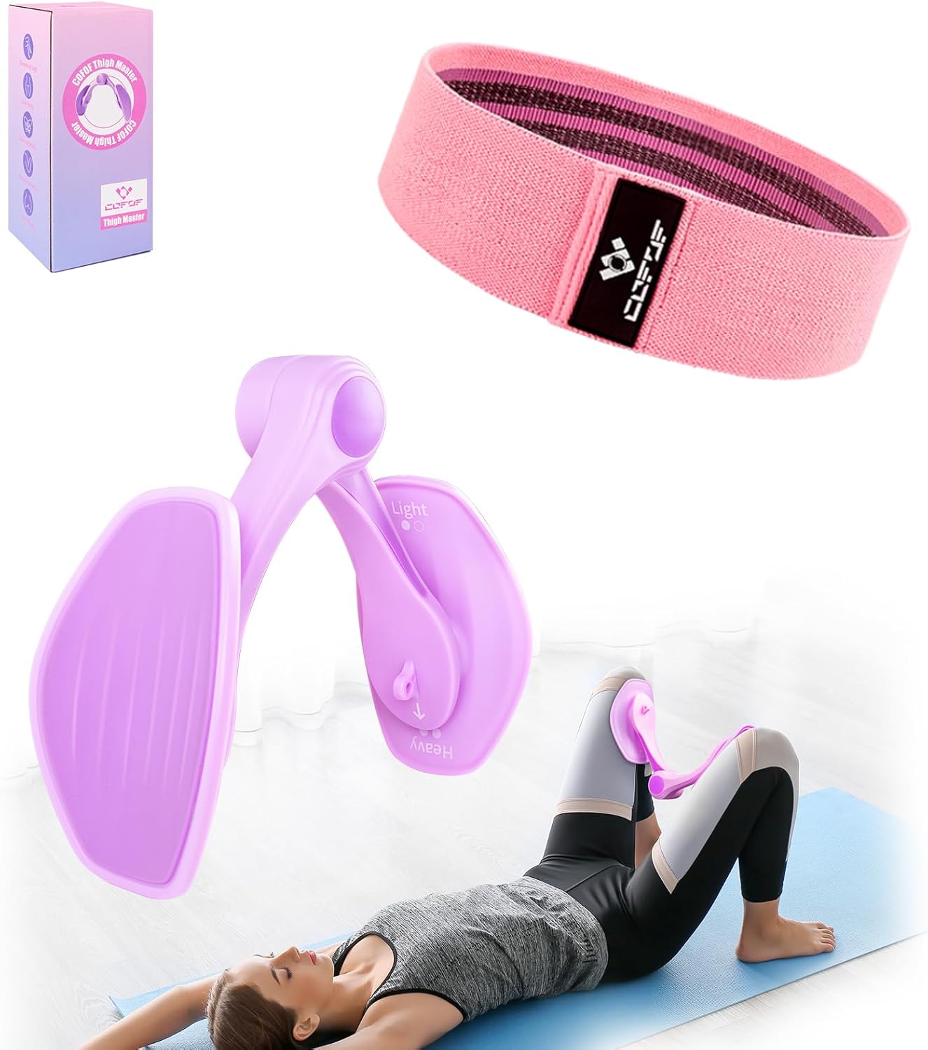 Thigh Master Thigh Exerciser for Women, Enhanced Resistance Hip and Pelvis Trainer, Inner Thigh Exercise Equipment Kegel Exercise Products for Women Home Gym(Purple) Thigh Master Thigh Exerciser for Women, Enhanced Resistance Hip and Pelvis Trainer, Inner Thigh Exercise Equipment Kegel Exercise Products for Women Home Gym(Purple)