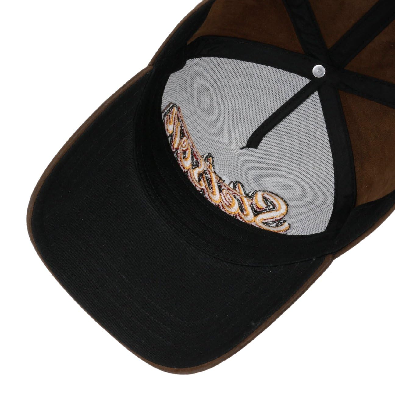 Stetson Cappellino Oily Goat Suede Donna/Uomo - Berretto in Pelle Baseball Fibbia Metallo, con Visiera Inverno Estate/Inverno