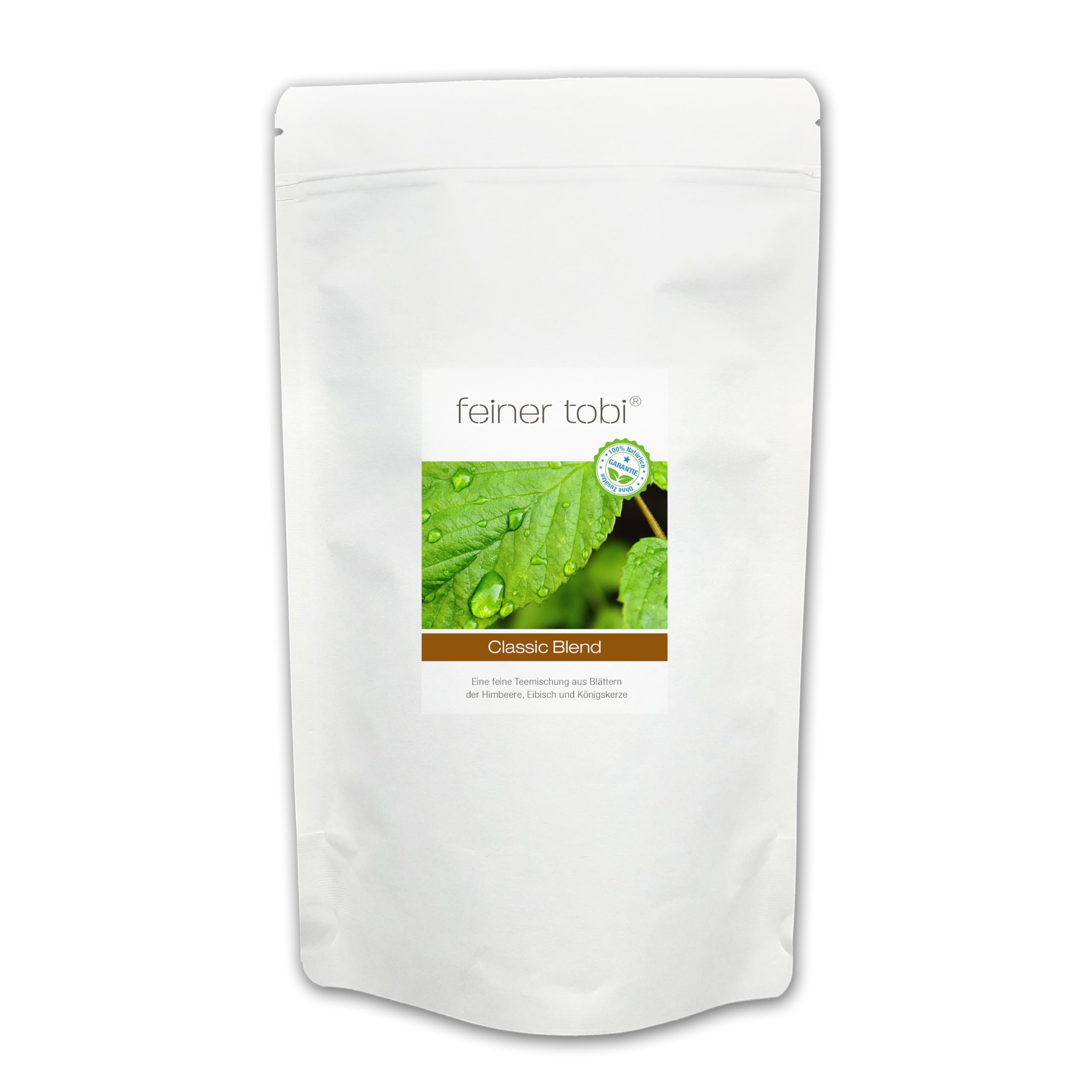 feiner tobi Classic Blend XXL | 100g Kräuterteemischung aus Königskerzen-, Eibisch- und Himbeerblättern