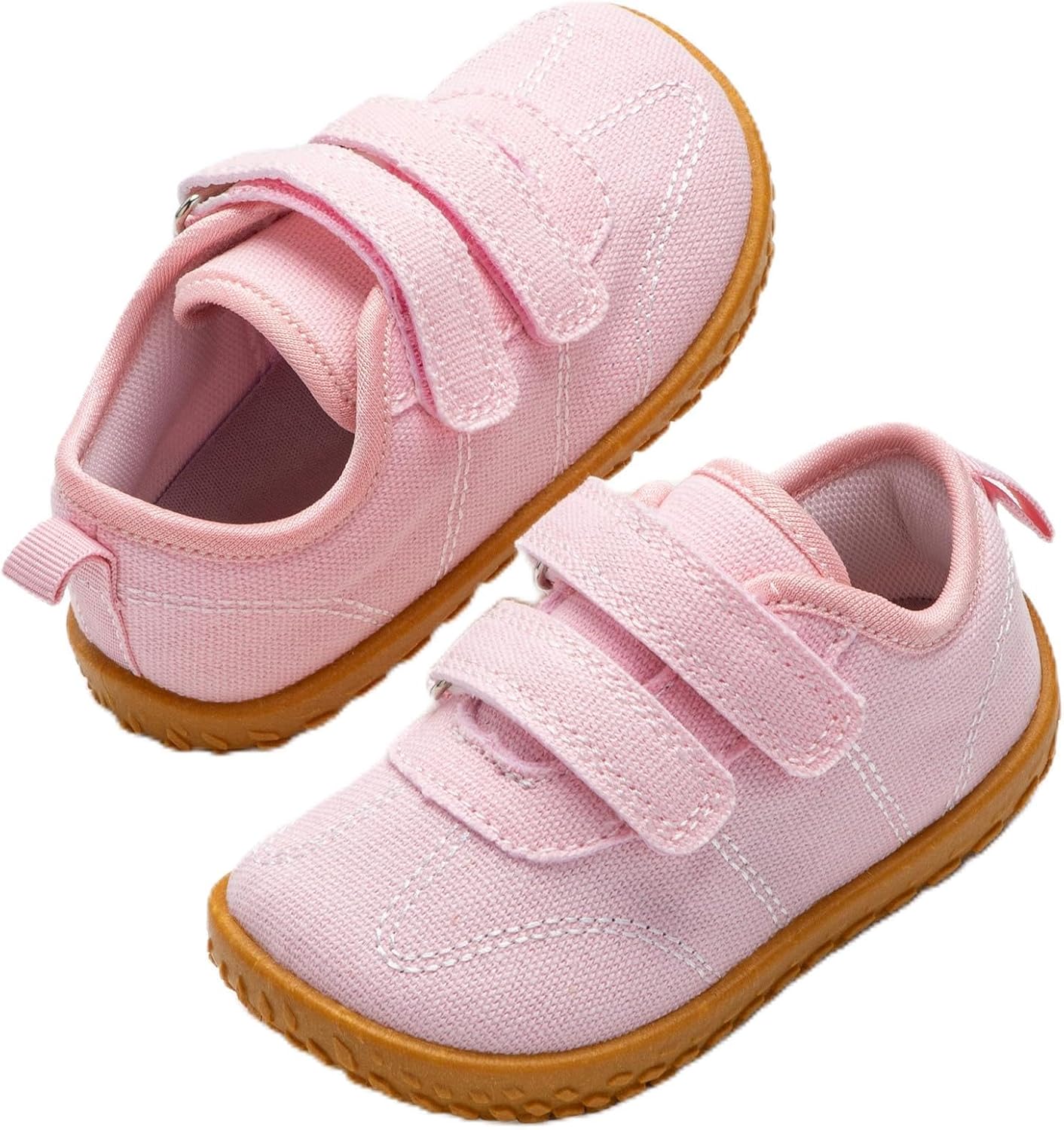 tombik Toddler Shoes Lightweight Barefoot Walking Shoes Non-Slip Sneakers with Dual Hook and Loops