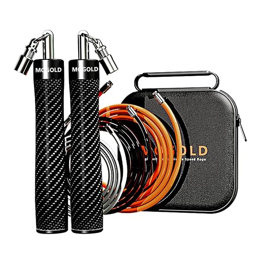Weighted Jump Rope for Men Women -Interchangeable 1/5lb 1/4lb 1/2lb Heavy jump ropes - 360 Degree Spin - Length Adjustable,Ergonomics Leather Grip Skipping Rope for Fitness Weight Loss & More