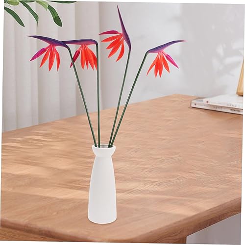 Miniatura 8 de Garneck 4 piezas de plantas de vegetación falsas, flores artificiales falsas de tallo de ave del paraíso falsas flores permanentes de aves del