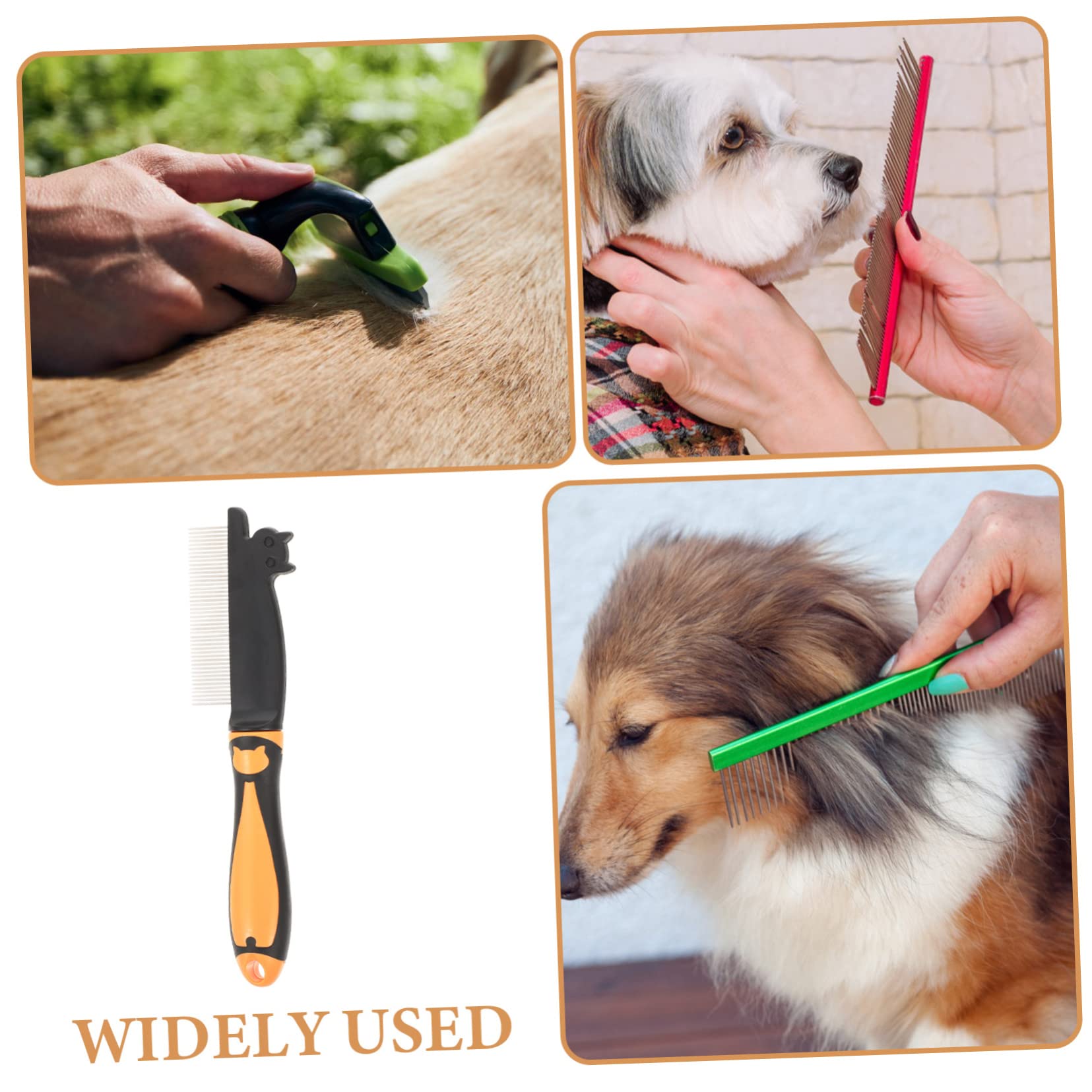Didiseaon 3 Peines Para Mascotas Cepillos Para Perros Peines Portátiles Resistentes Al Desgaste.