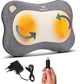 Almofada Massageadora Profissional Shiatsu Lombar Smart - Para Costas e Pescoço - Relamedic