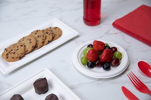 Miniatura 7 de SCT Champware - Vajilla de bagazo pesado, plato, 6.0 in, blanco, 1,000caja