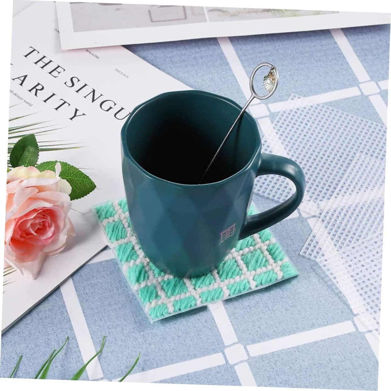 Operitacx 25pcs Cross Plastic Mesh Sheets for Crafts Embroidery for Shapes for Creative Projects and Keepsakes