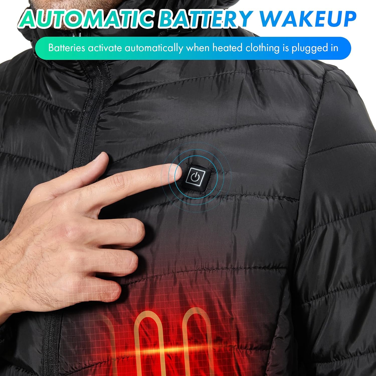 Whsahans 10000mah 5V 2A Battery Pack for Heated Vest Heated Jacket Rechargeable Battery Power Bank for Heated Vests Heated Jackets Heated Hoodies for Men Women(No DC Port, Not Suit for 7.4v)