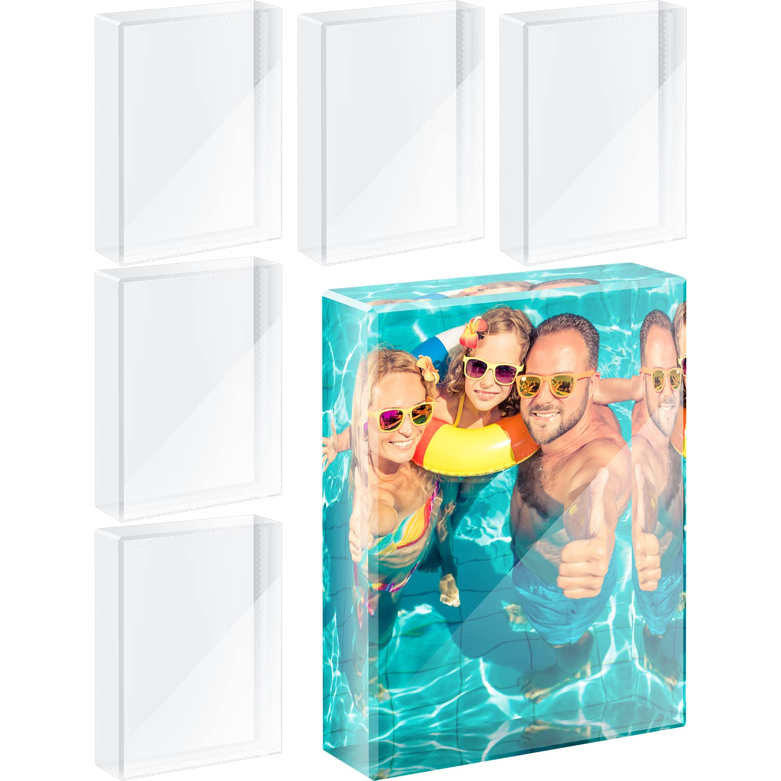 Cadre photo en cristal sublimation bloc de verre personnalisé pour loisirs créatifs