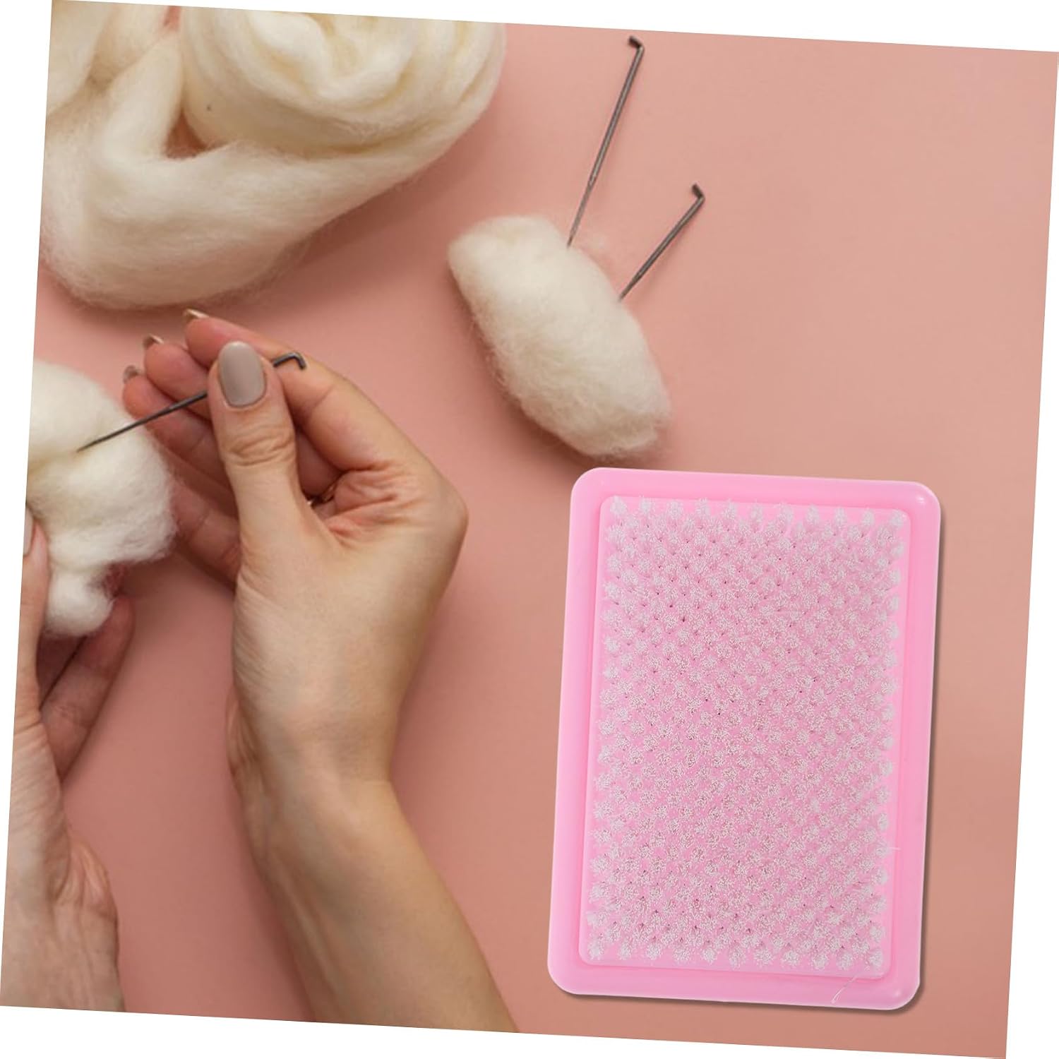 Anneome Precision Felting Brush Tool for Needle Felting Projects Durable Base Brush for Wool Crafting Pad Use for Detailed Work