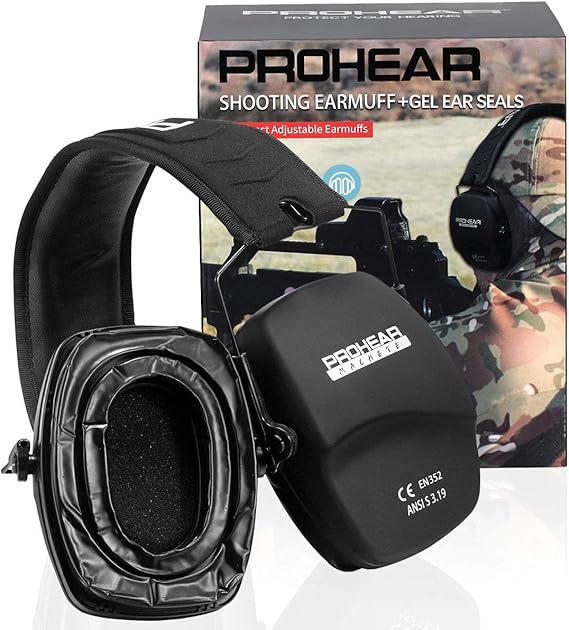 PROHEAR 016GEP02 Shooting Ear Protection Safety Muffs with Gel Ear